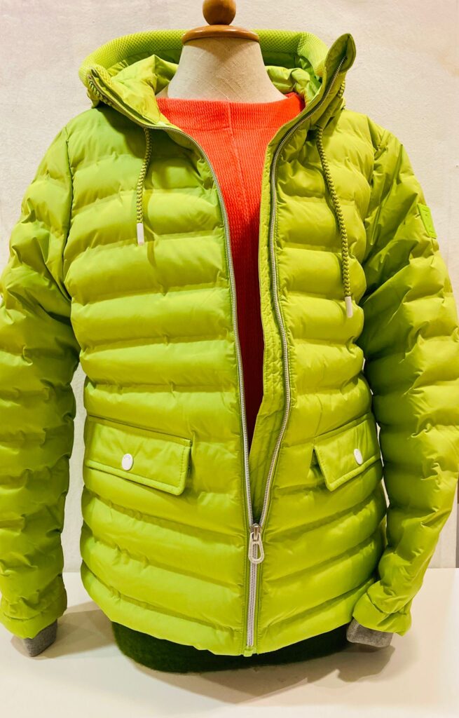 Steppjacke in lime-grün